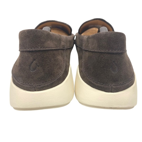 Olukai Ka\'a Loafer Brown Suede Leather Hot Grip‎ Rubber Sole Mens US 11 EUR 44 main image 5